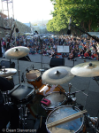 Audience from the band stage.